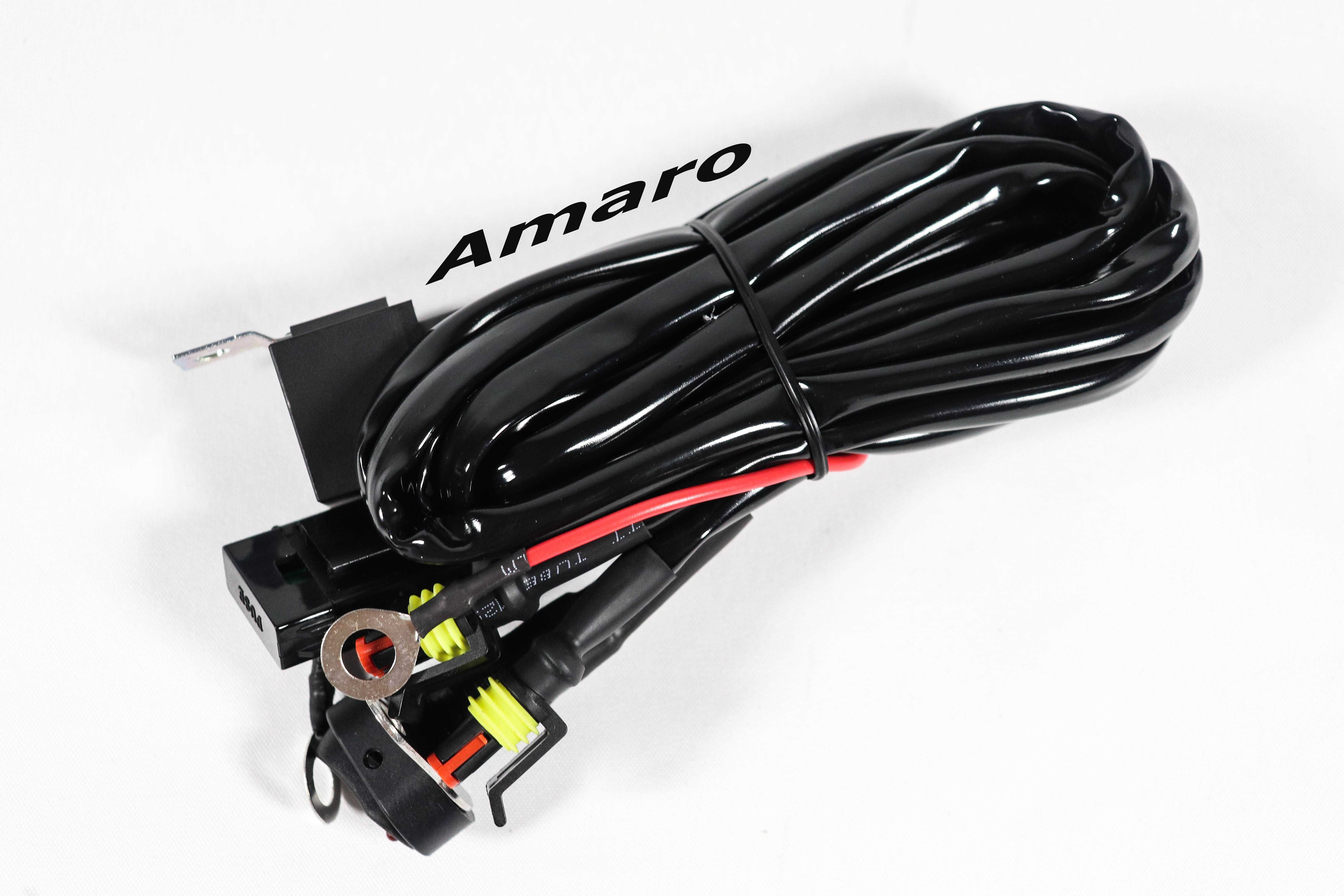 2 Farois/Luzes Led Auxiliares Com Grelhas e Interruptor Para Moto