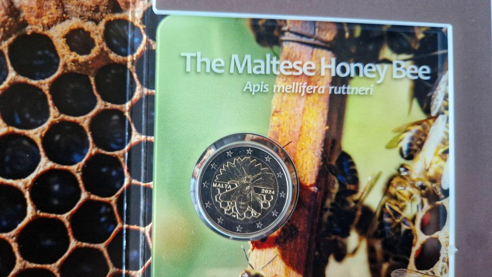 Malta 2024 2x Moedas 2€ Cartão Coincard  Abelha + Citadella Gozo Euro