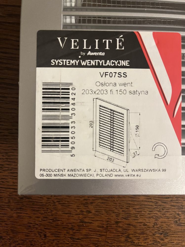 Kratka wentylacyjna Velite Aventa 20x20