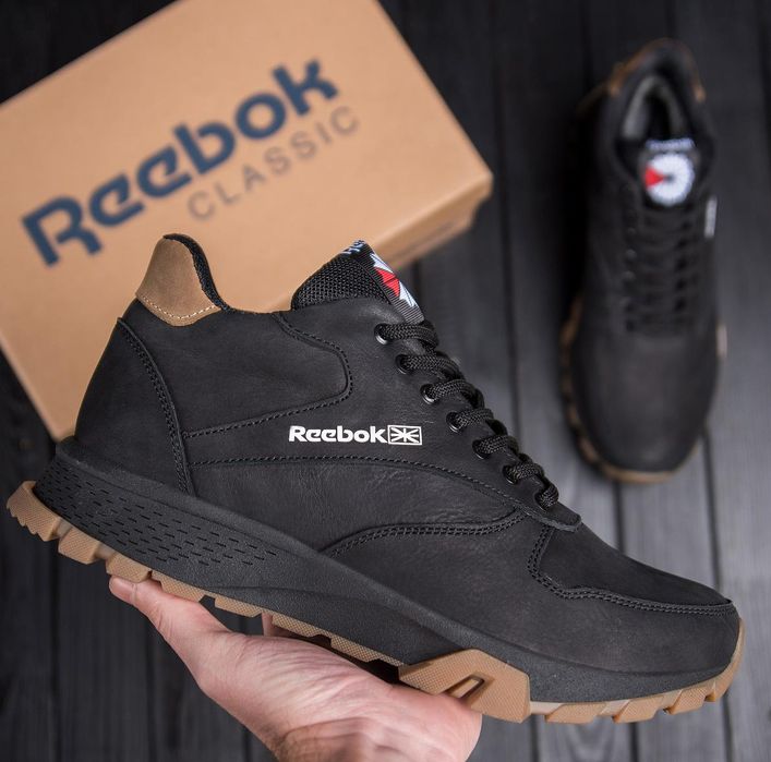 Зимние спортивные ботинки Reebok кожаные мужские, мужская зимняя обувь