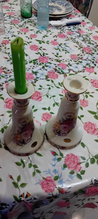 Castiçais Porcelana JSB Portugal