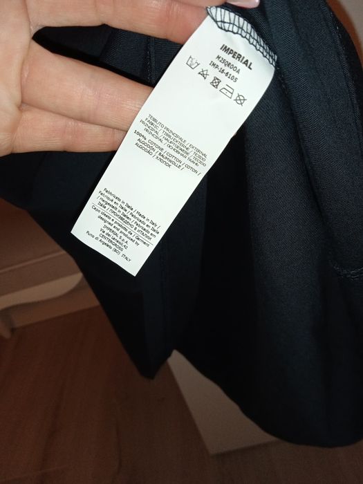 Imperial bluzka bawełniana granatowa r M cyrkonie dżety z cyrkoniami