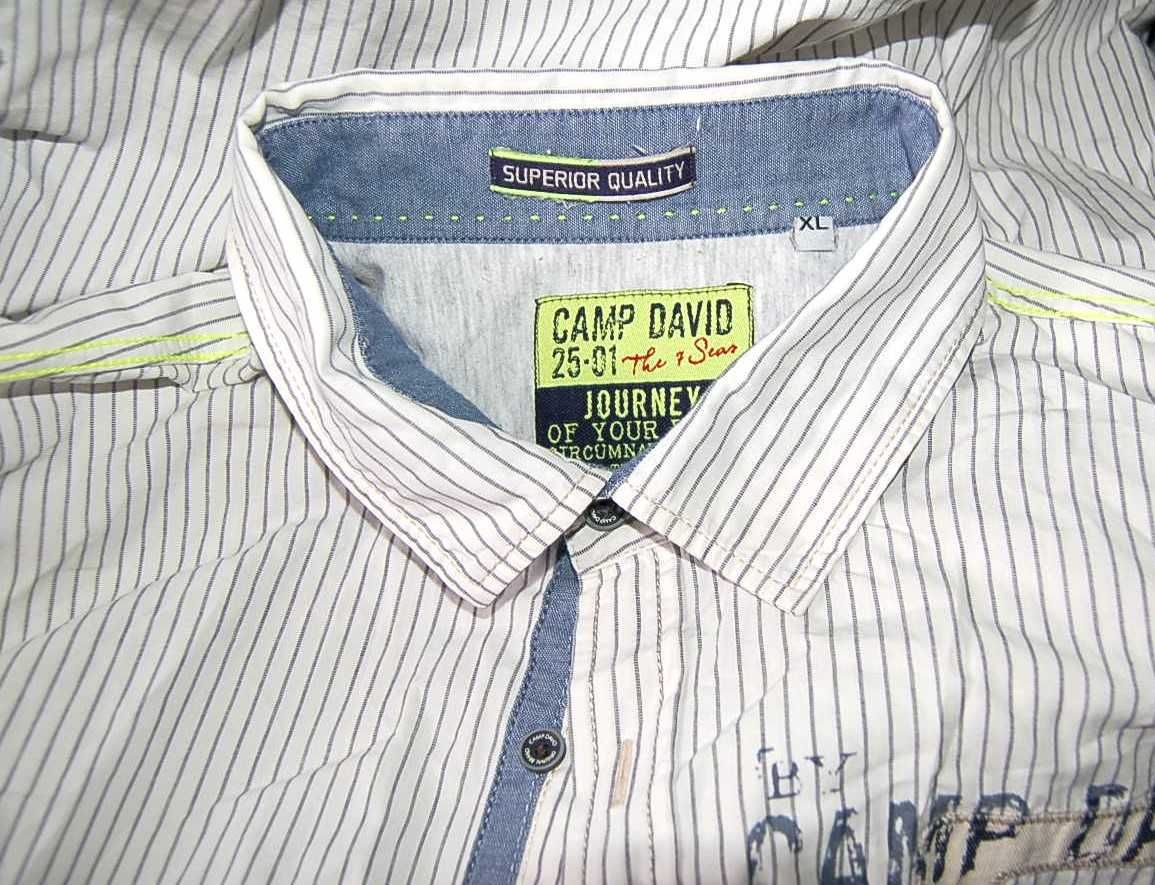 CAMP DAVID ROZ.XL koszula męska jak nowa w paski regular fit