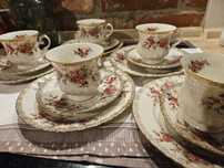 2x Porcelanowy zestaw śniadaniowy, trio, Seltmann Weiden, stan idealny