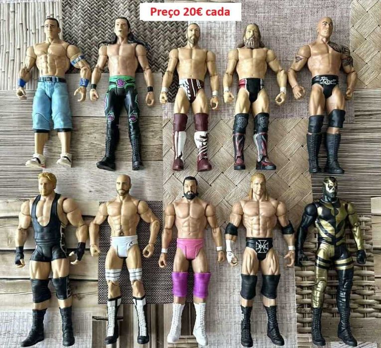 bonecos elite wwe wrestling figuras ringue titulos campeao cintos