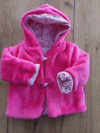 Różowy płaszczyk dla dziewczynki wiosenny 3-6m 62-68cm