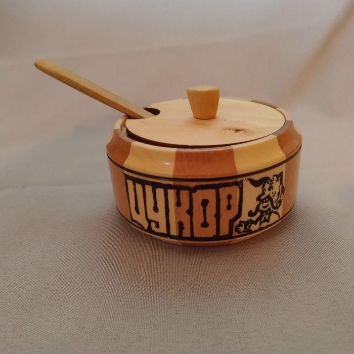 Дерев’яна цукорниця з бука, ручна робота