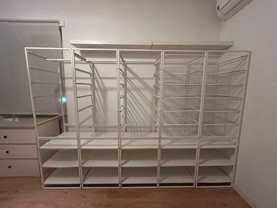 Sistema de Roupeiro Aberto JONAXEL IKEA (5 módulos)
