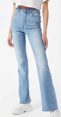 Spodnie jeansowe damskie dzwony niebieskie M/30