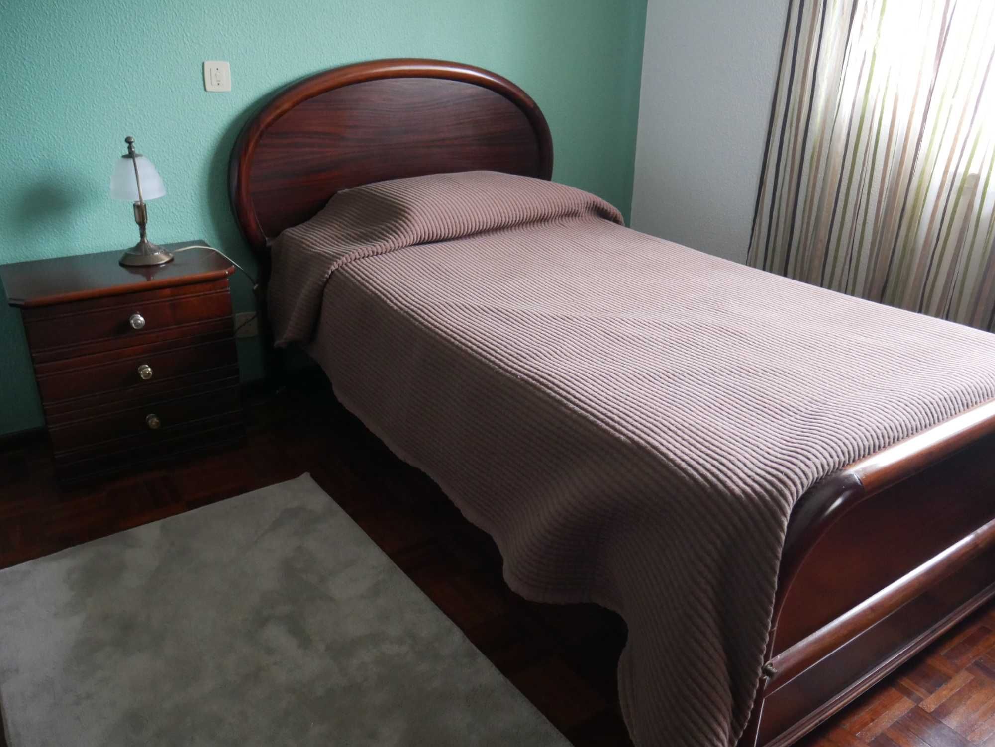 Mobília quarto 2 camas solteiro - madeira maciça MOGNO