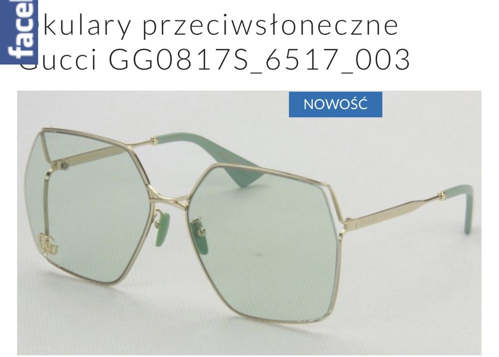 Okulary przeciwsłoneczne GUCCI gg0817s Optyk kochańska