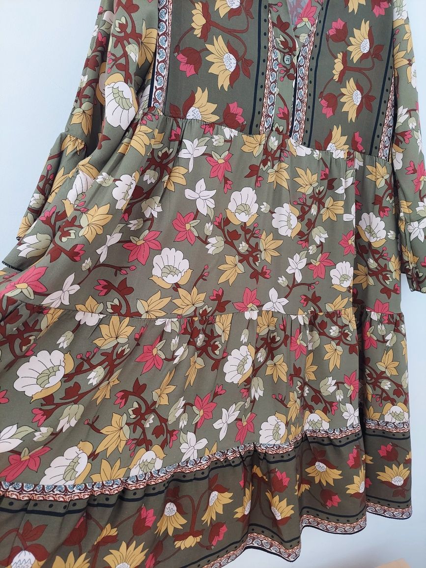 Sukienka boho zielona
