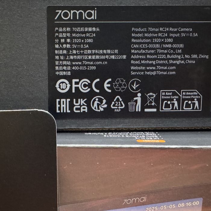 Відеореєстратор 70mai Dash Cam T800 4K+70mai Rear Cam RC41 4K+128Гб