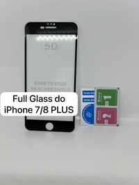 Szkło hartowane iPhone 7/8 PLUS - pełne 5D - czarne