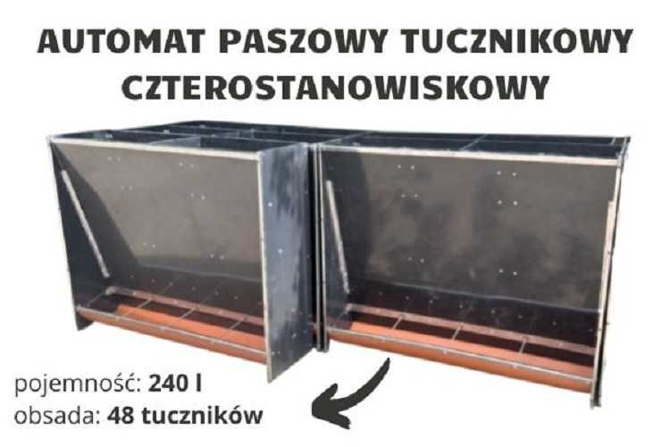 Paśnik sucha pasze automat paszowy tucznikowy typ czterostanowiskowy