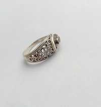 Кольцо перстень с камнями серебро 925 проба, размер 19,5. Винтаж