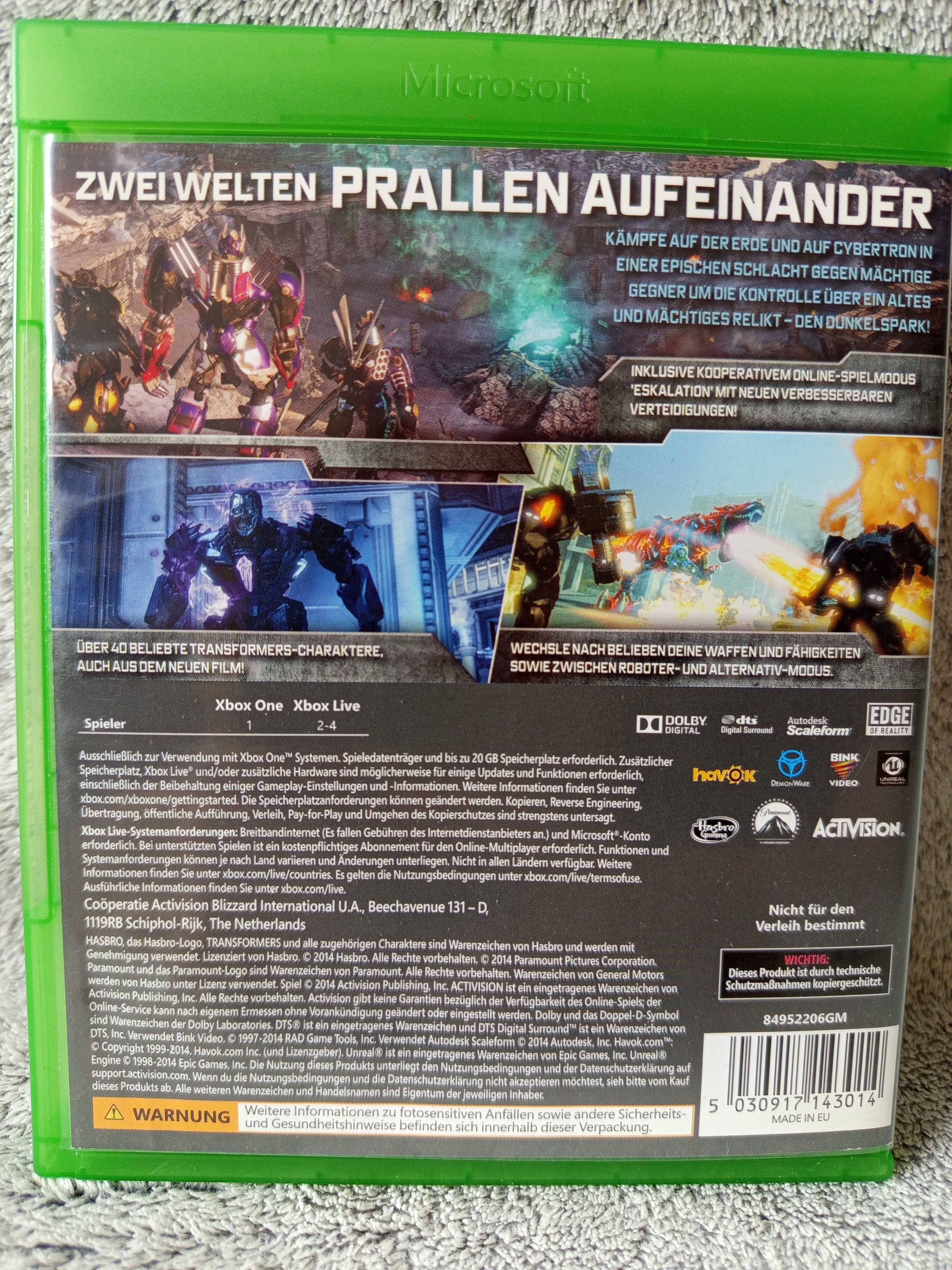 Transformers Rise of the Dark Spark Xbox One XONE Series X