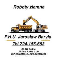 Usługi koparką, roboty ziemne