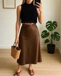 Prosty koronkowy czarny crop top bez rękawów Even&Odd M