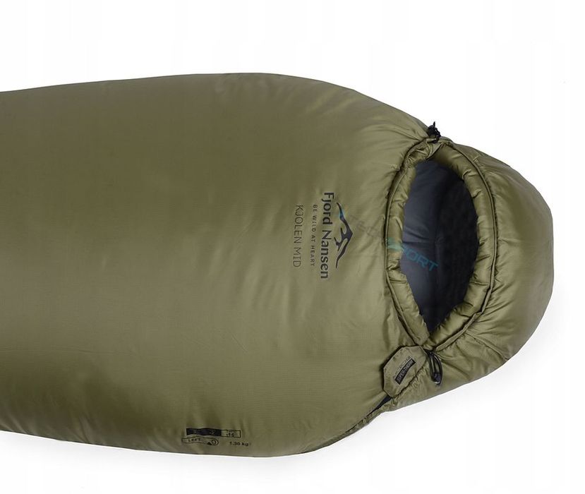 Fjord Nansen Spiwór Kjolen Mid | Oliwkowy | Do -16st | 1,3kg | Prawy