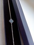 Срібло 925 проби браслет срібний Van Cleef Ван Кліф чорний онікс клеве