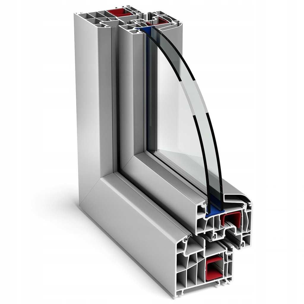 OKNO PCV 145 X 110 RU+R profil: 80mm - 7 komorowy