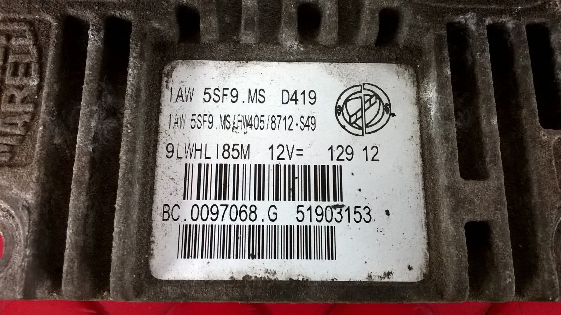 Centralina do Motor / IAW5SF9MS [Fiat 500 (312_)]