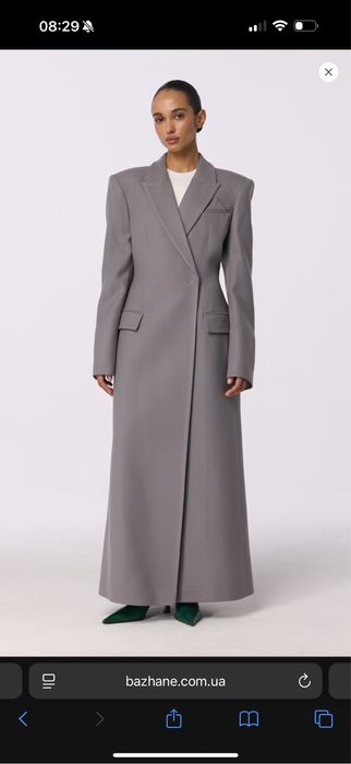 Пальто приталене з акцентним плечем Bazhane xs