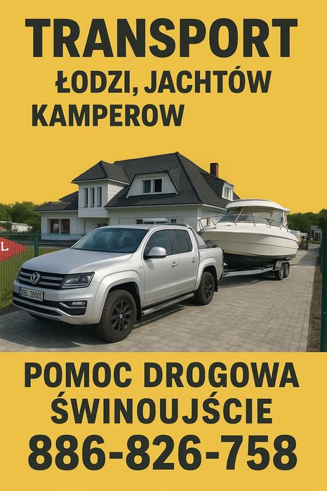 Pomoc Drogowa holowanie auta laweta transport Łodzi jachtów 10 m