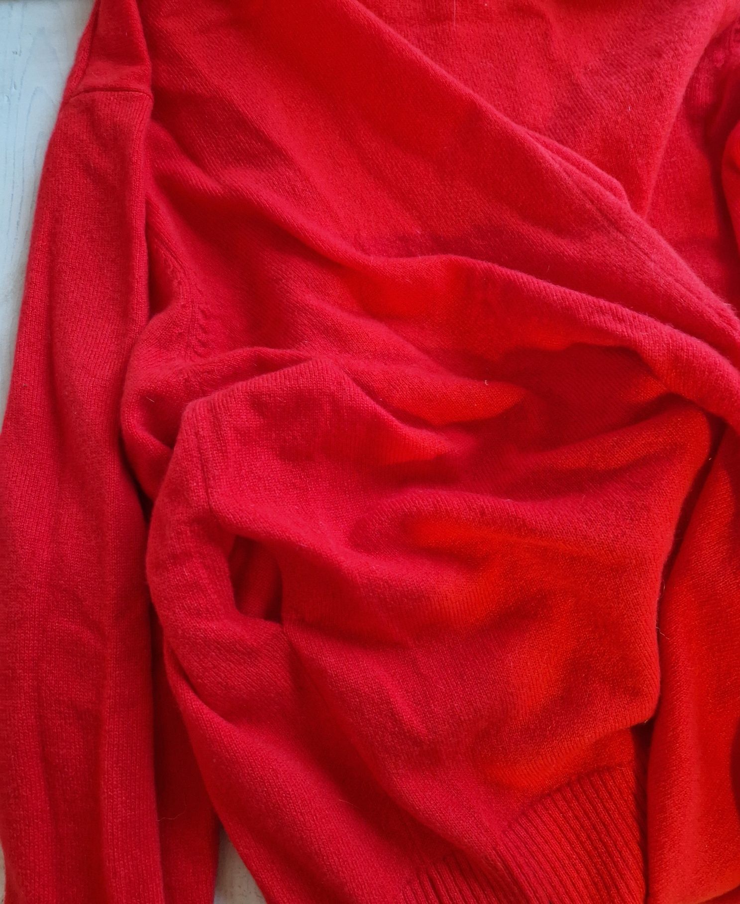 Święta- Kaszmirowy czerwony sweter M-L nowy Zara.