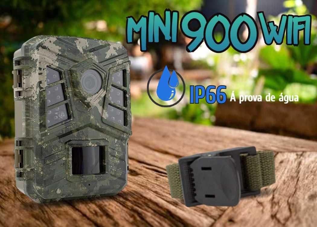 Mini câmera caça e vigilância leds negros de 24MP com WIFI