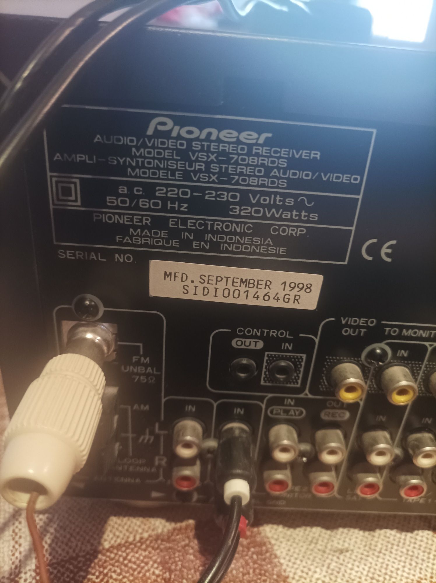 Pioneer VSX-708 RDS,5,1, pilot, papiery SUPER stan!