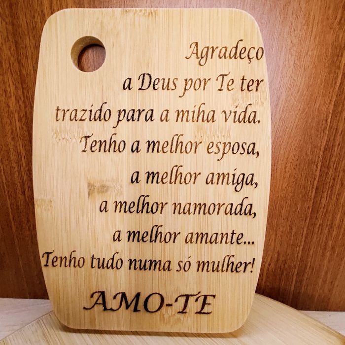 Tábuas de cozinha personalizadas com gravação a laser