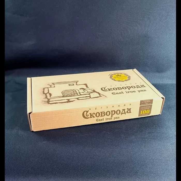 Сковорода чавунна 24см, борт 6см, з дер. ручкою, кришка скло (Т304С3)