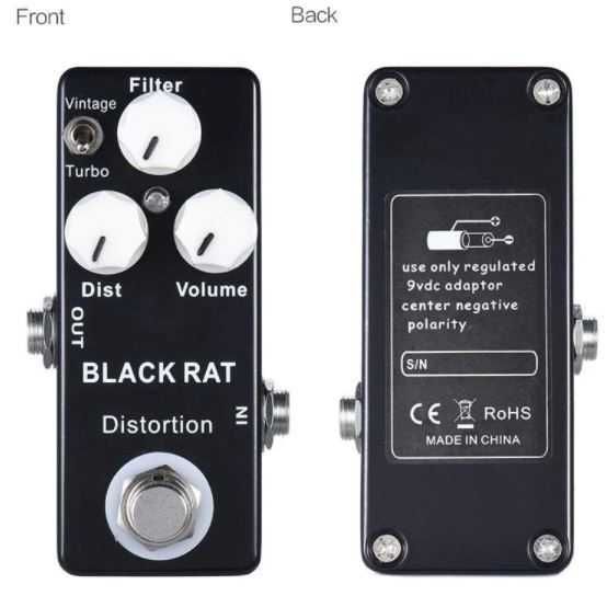 Pedal Overdrive, Golden Horse, Black Rat, Mini Muff (novos)