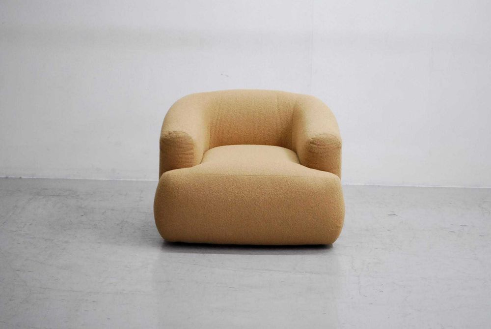 SBO Fotel Sofia jasno brązowy tkanina Westwing