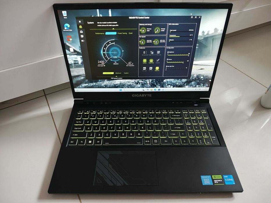 GAMINGOWY Laptop GIGABYTE i5 12GEN 16x4.50Ghz,16GB,RTX4060-8GB/GW2026