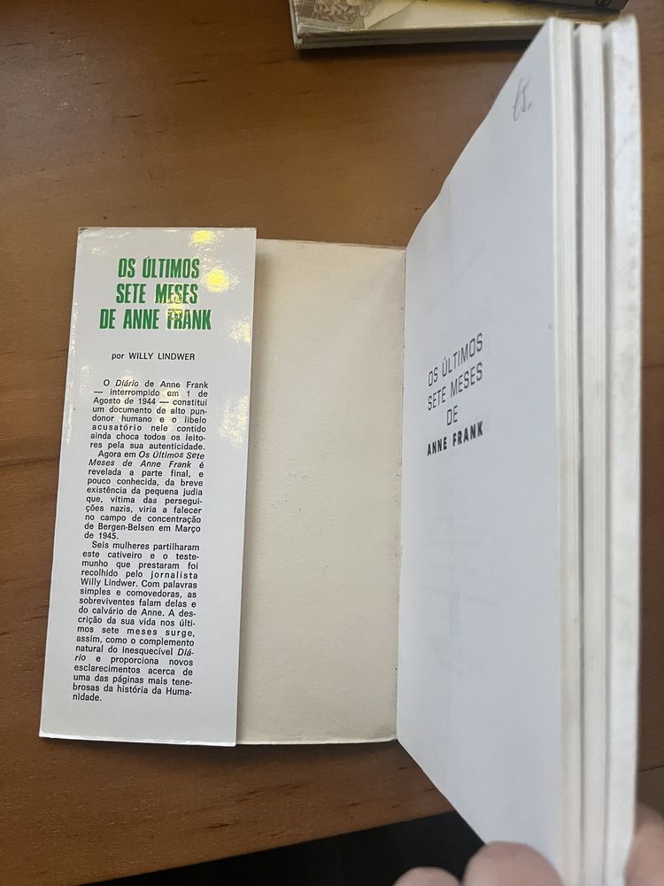 Livro os últimos sete meses de anne frank
