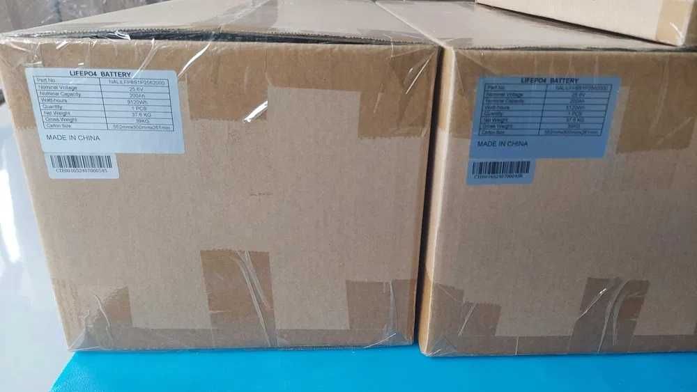 Акумулятор LiFePO4 24V 200Ah, BMS (5.12кВт). Нові в наявності.