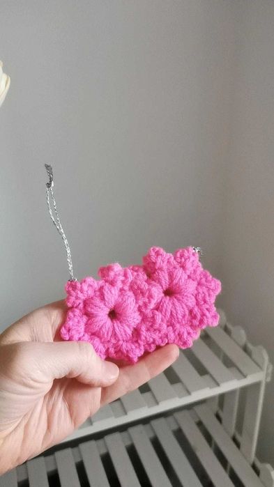 Płatek śniegu na szydełku, ozdoba świąteczna na choinkę handmade