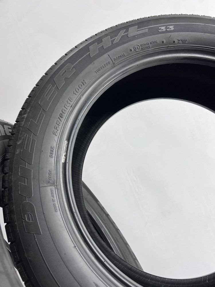 2шт бу літо 225/60/R18 6,4мм 2018р Bridgestone Dueler HL 33