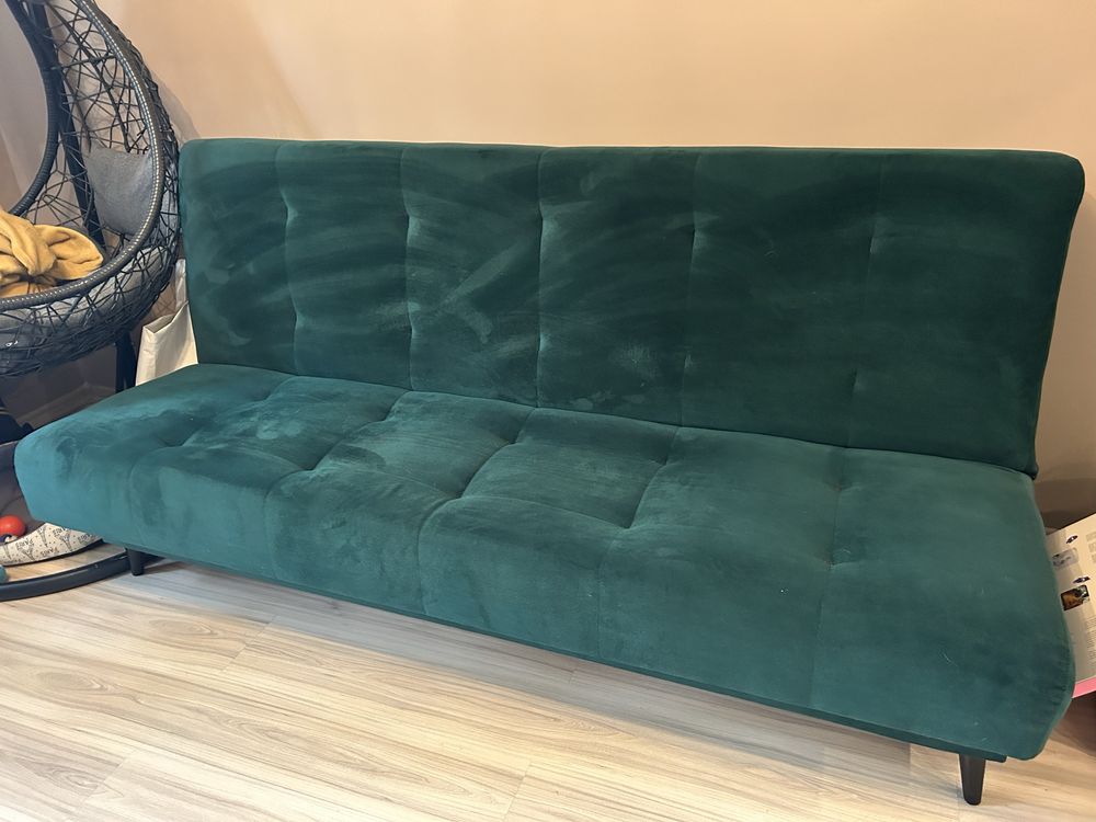 Sofa Kanapa butelkowa zielen rozkladana
