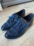 sagan mokasyny lakierowane zamsz 40