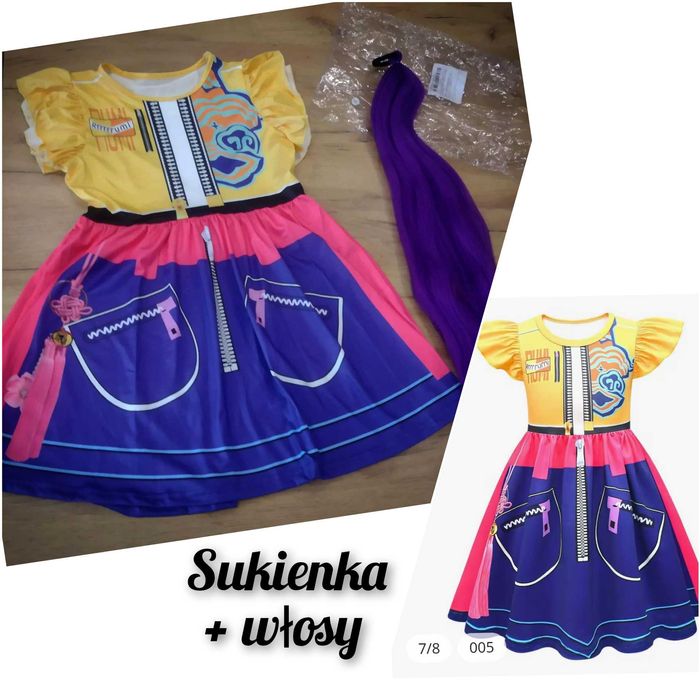 Nowy Huntrix Strój Rumi Hantrix  146/152 Rumi przebranie Włosy