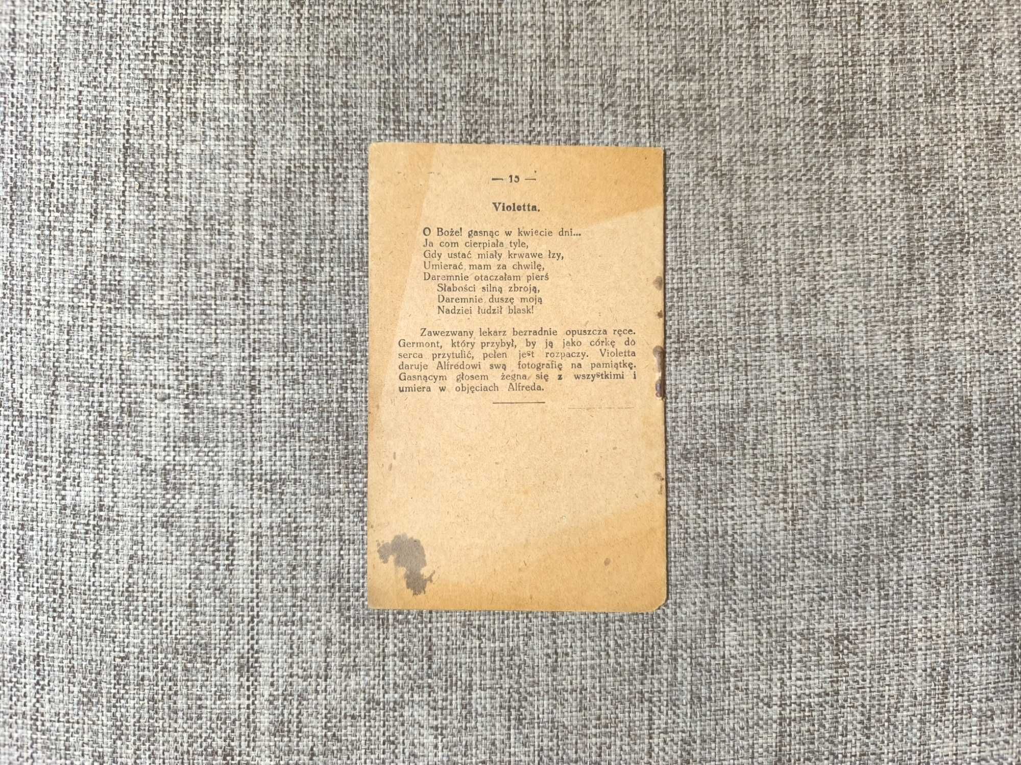 Libretto - Violetta - Opera w 3 aktach