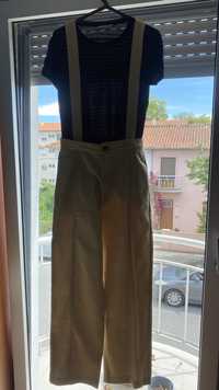 Calças Zara Creme/beje