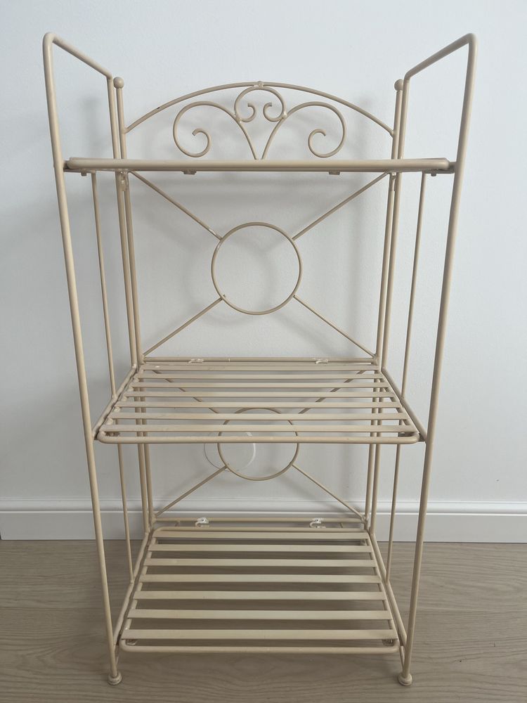 2 metalowe regały shabby chic