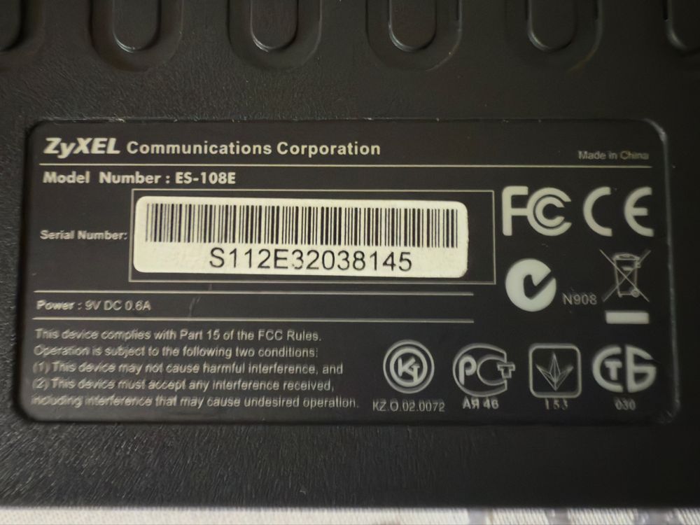 Switch ZyXEL ES-108E Przełącznik Sieciowy 8-Portowy Rozdzielacz