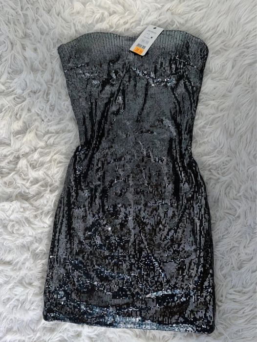 Sukienka imprezowa bez ramiączek, nowa z metką, Reserved, rozm L