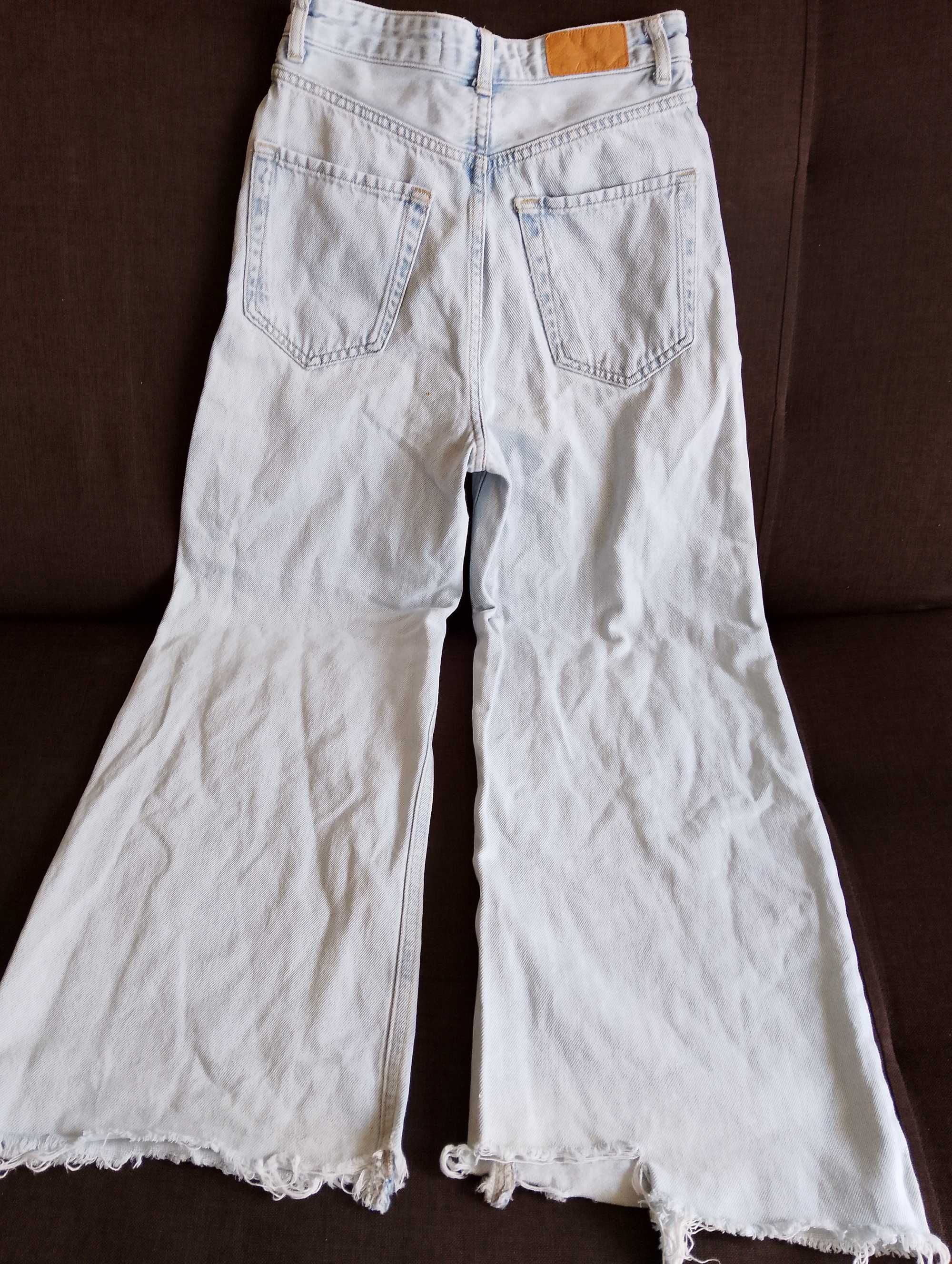 Kurtka MODA ITALIA+ spodnie STRADIVARIUS dzwony.